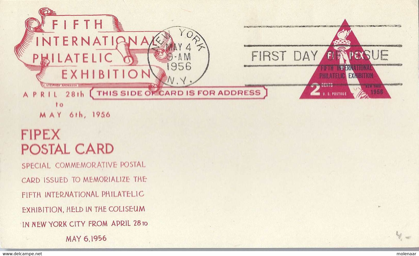 Verenigde Staten  Postwaardestukken Briefkaart UX44 2ct Gebruikt (9186) - 1941-60