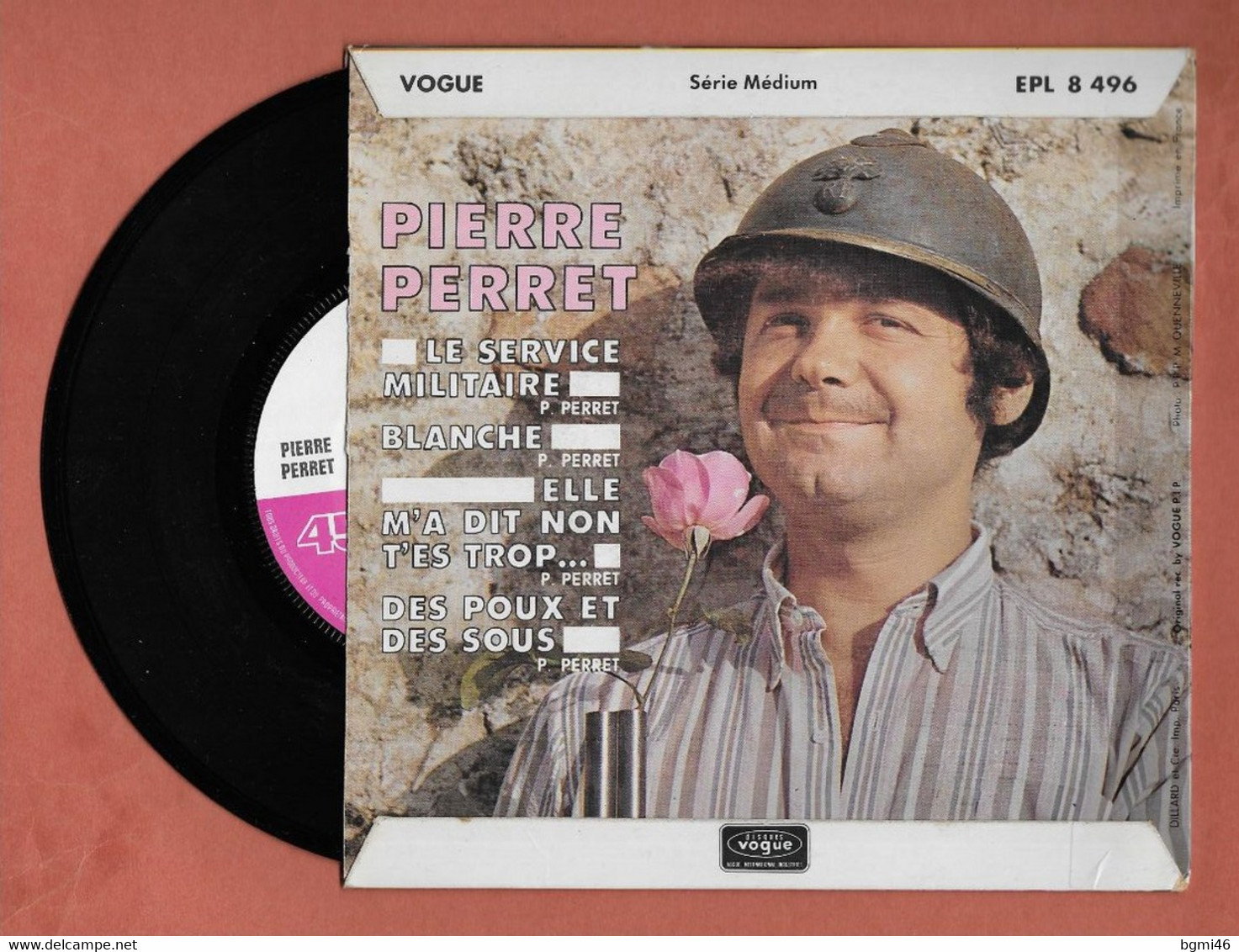 Disque Vinyle 45 Tours : PIERRE  PERRET :  Voir Les 4 Titres Des Chansons..Scan F  : Voir 2 Scans - Cómica