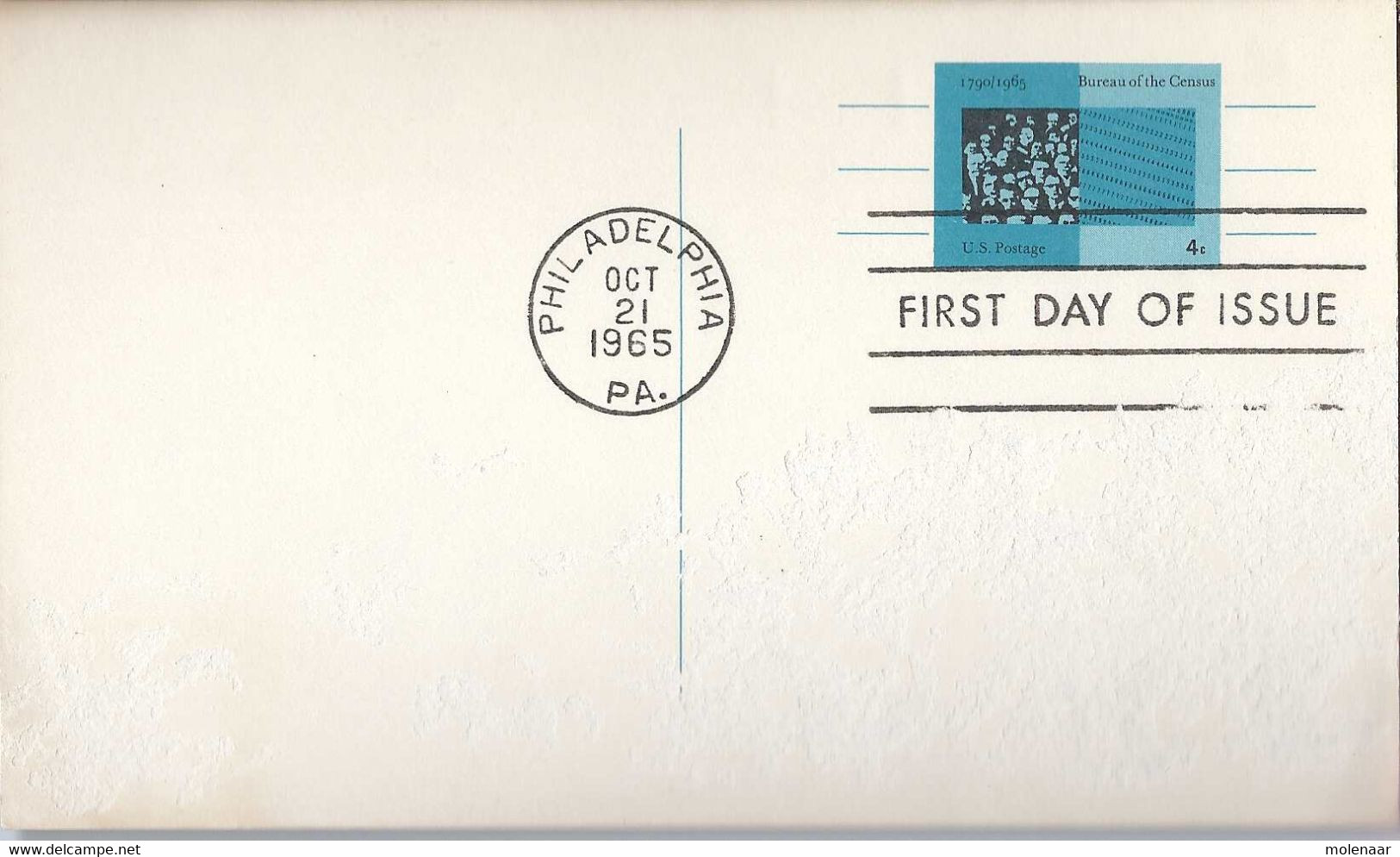 Verenigde Staten  Postwaardestukken Briefkaart 1e Dag Stempel Oct-21-1965 (9189) - 1961-80