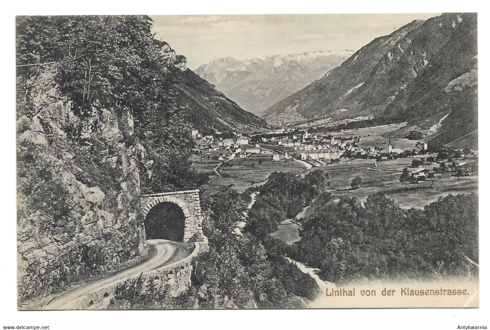 Linthal Glarus Linthal Klausenstrasse O 1909y,  E129 - Linthal