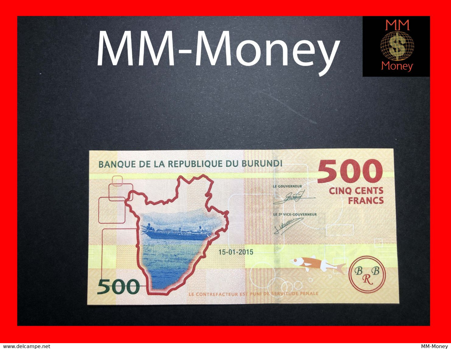 BURUNDI 500 Francs  15.1.2015  P. 50  UNC - Burundi