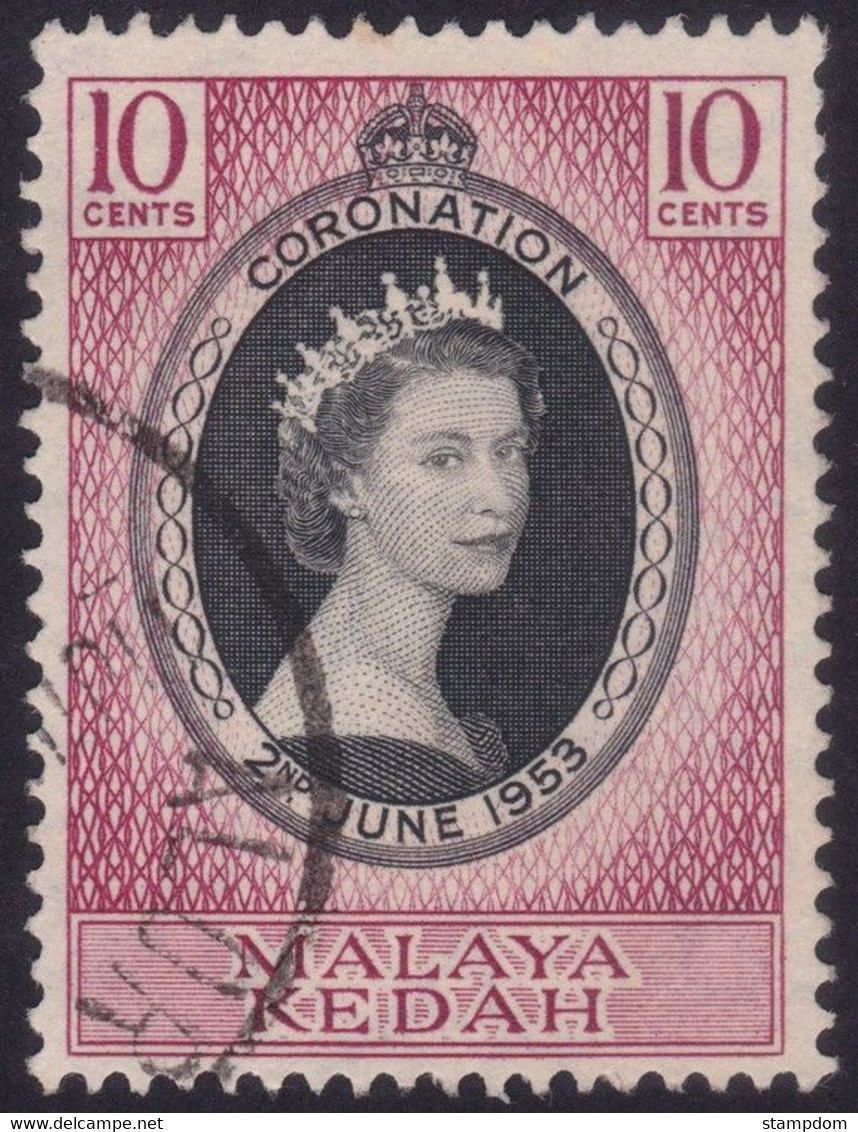MALAYA KEDAH 1953 QE2 Coronation Sc#82 - USED @N193 - Kedah