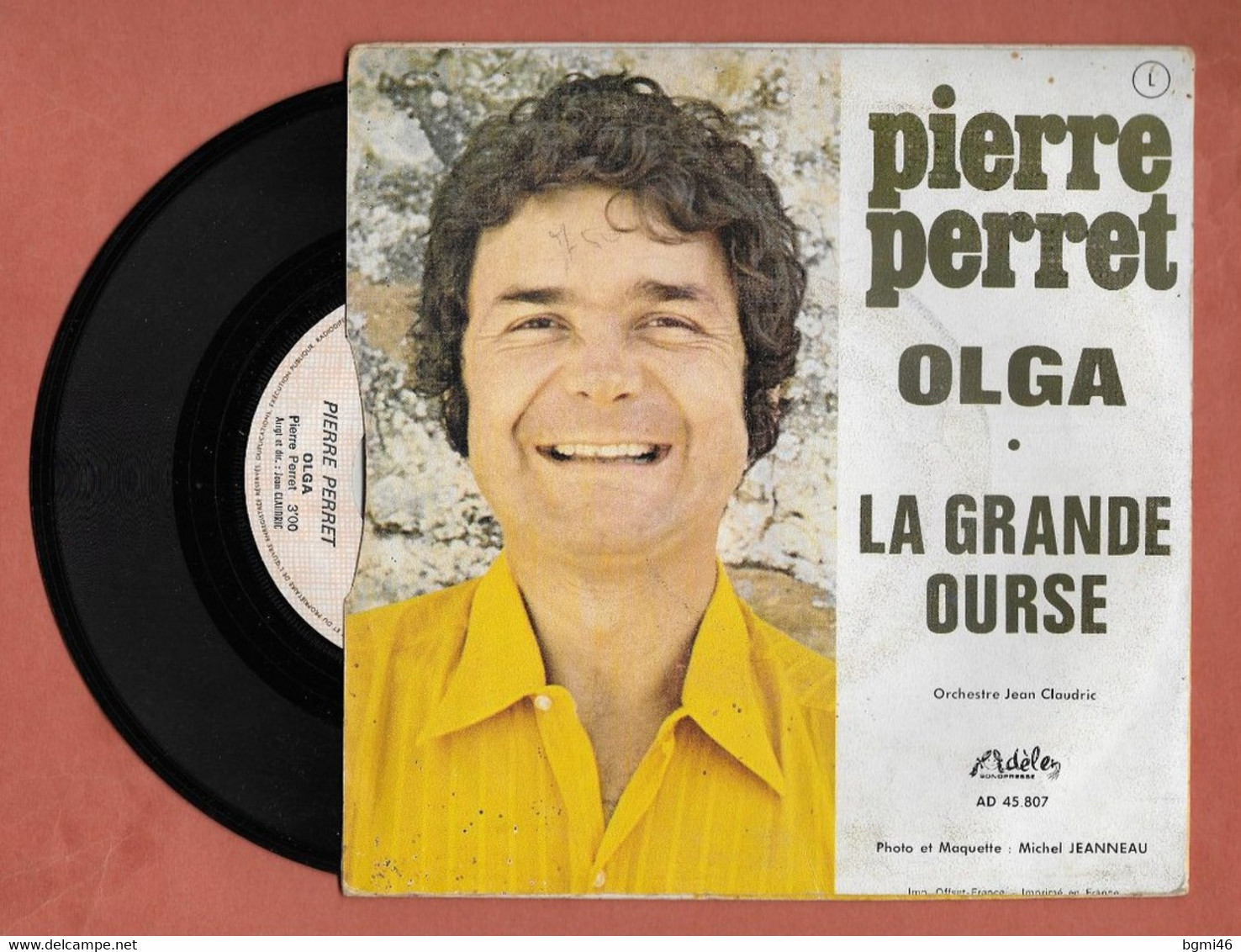 Disque Vinyle 45 Tours : PIERRE  PERRET :  OLGA..Scan D  : Voir 2 Scans - Humour, Cabaret