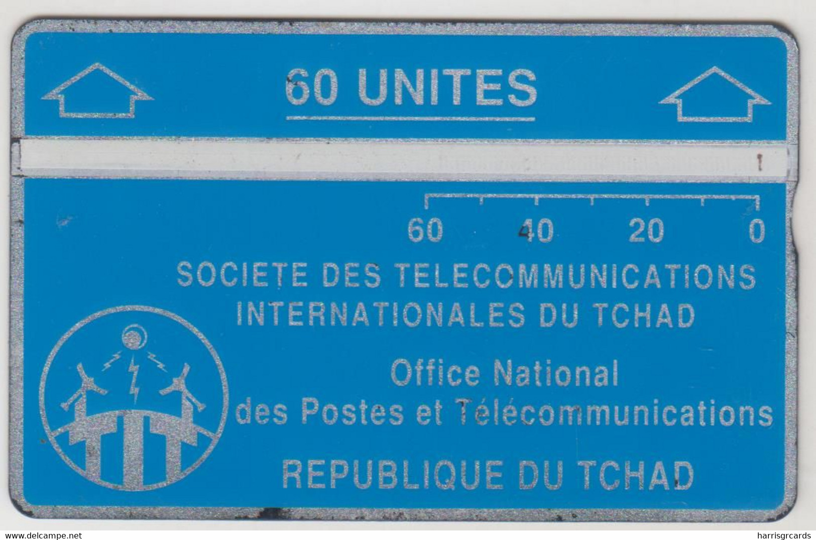 CHAD - Blue 60 Units, CN :004C, Tirage 8.000, Used - Tchad