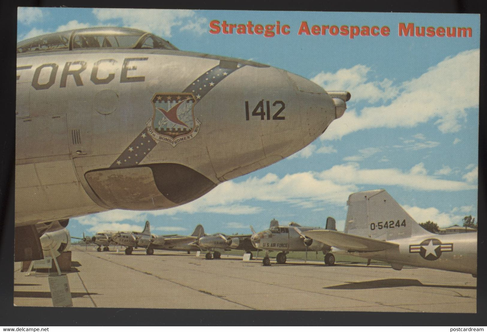 Bellevue NE USAF Military Jet Space Museum Postcard - Bellevue