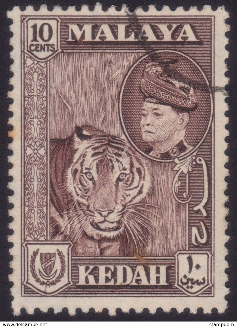 MALAYA KEDAH 1957 10c Sc#88 - USED @N198 - Kedah