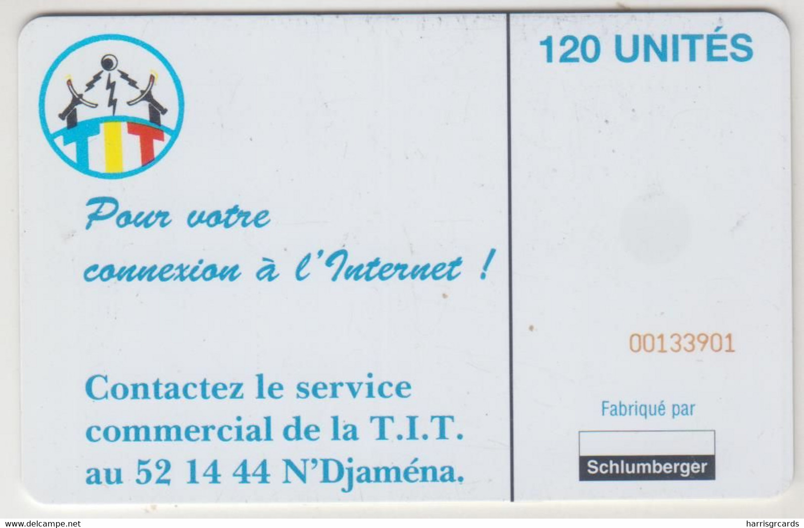 CHAD - Sanimex - Internet (0013), CN: 0013xxxx, 120 U, Used - Tchad