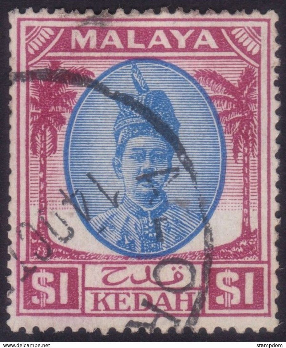 MALAYA KEDAH 1950 $1 Palm Tree Sc#79- USED @N213 - Kedah