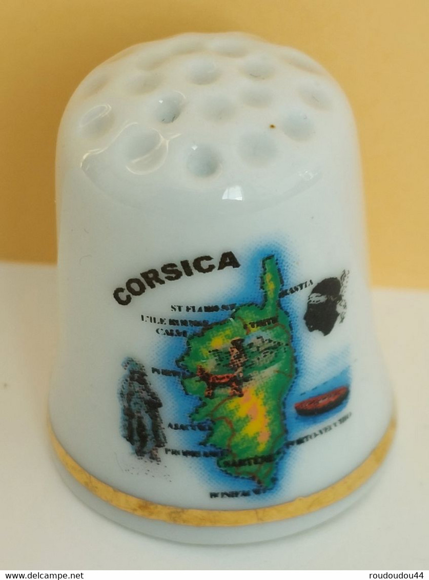 Dé à Coudre De Collection En Porcelaine - CORSICA - Thimbles