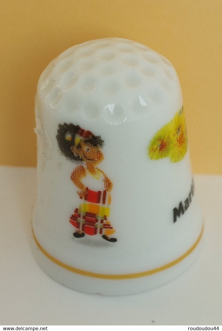 Dé à Coudre De Collection En Porcelaine - MARTINIQUE - Ditali Da Cucito