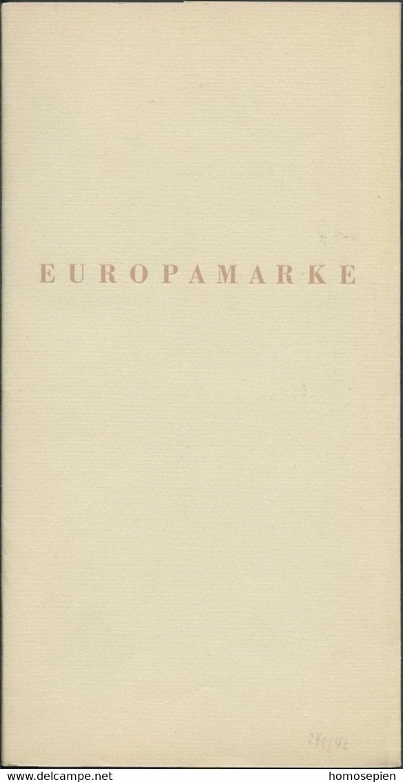 Europa CEPT 1956 Allemagne Fédérale - Germany - Deutschland Livret Y&T N°117 à 118 - Michel N°1043 à 1044 *** - T1 - 1956