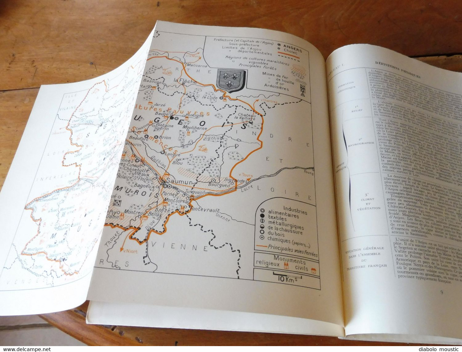 1951   ANJOU  ( Inondation du Val); Durtal, Saumur, Angers, Saint-Florent; Célébrités; Arts; Histoire; Etc