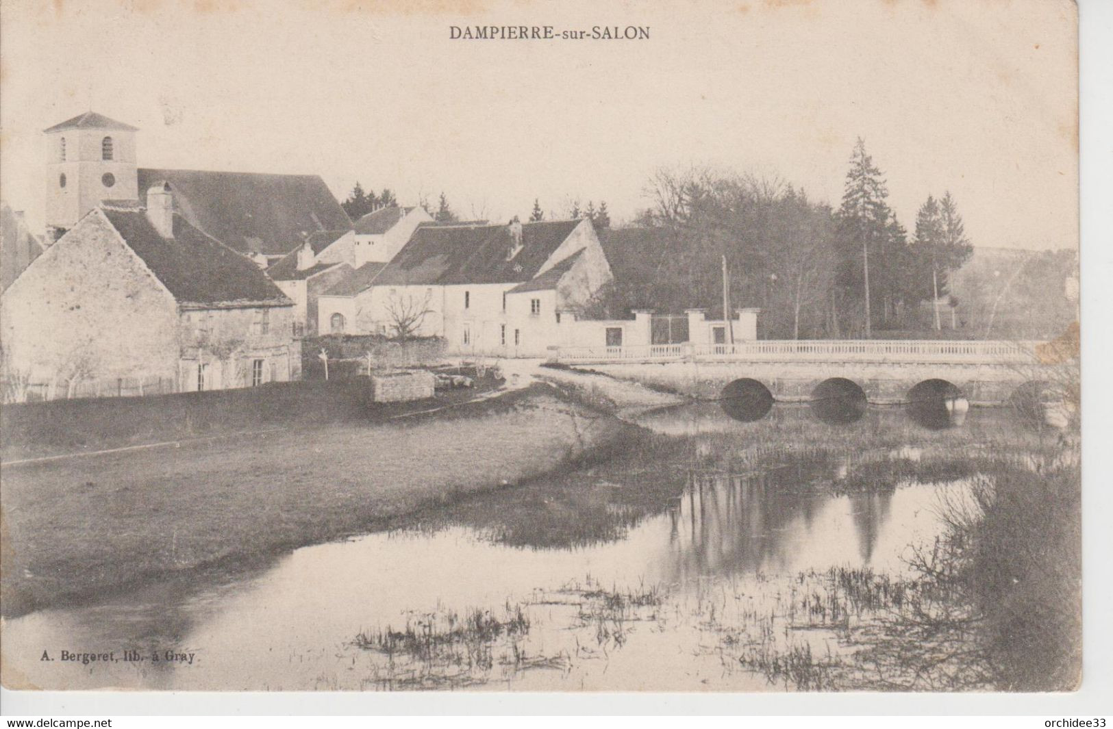 CPA Dampierre-sur-Salon (jolie Vue Avec Pont Et église) - Dampierre-sur-Salon