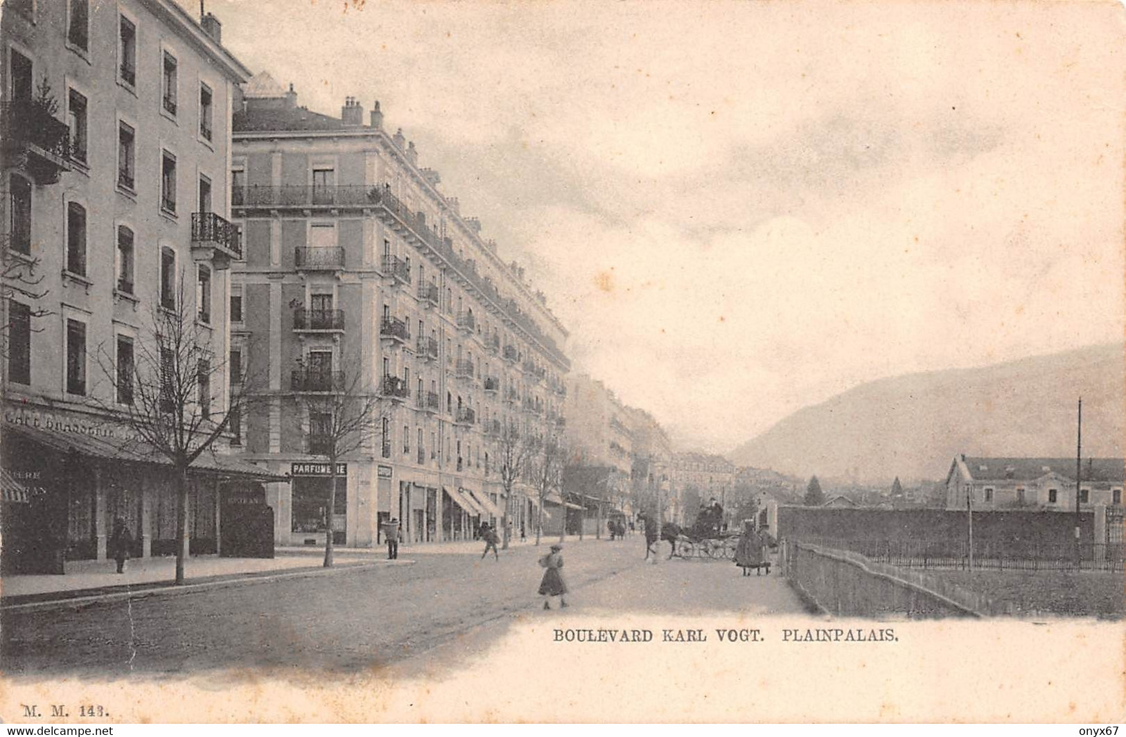 GENEVE-PLAINPALAIS-Suisse-Schweiz-Svizzera - Boulevard Karl Vogt -Edition M.M 143 -  RARE  - - Genève