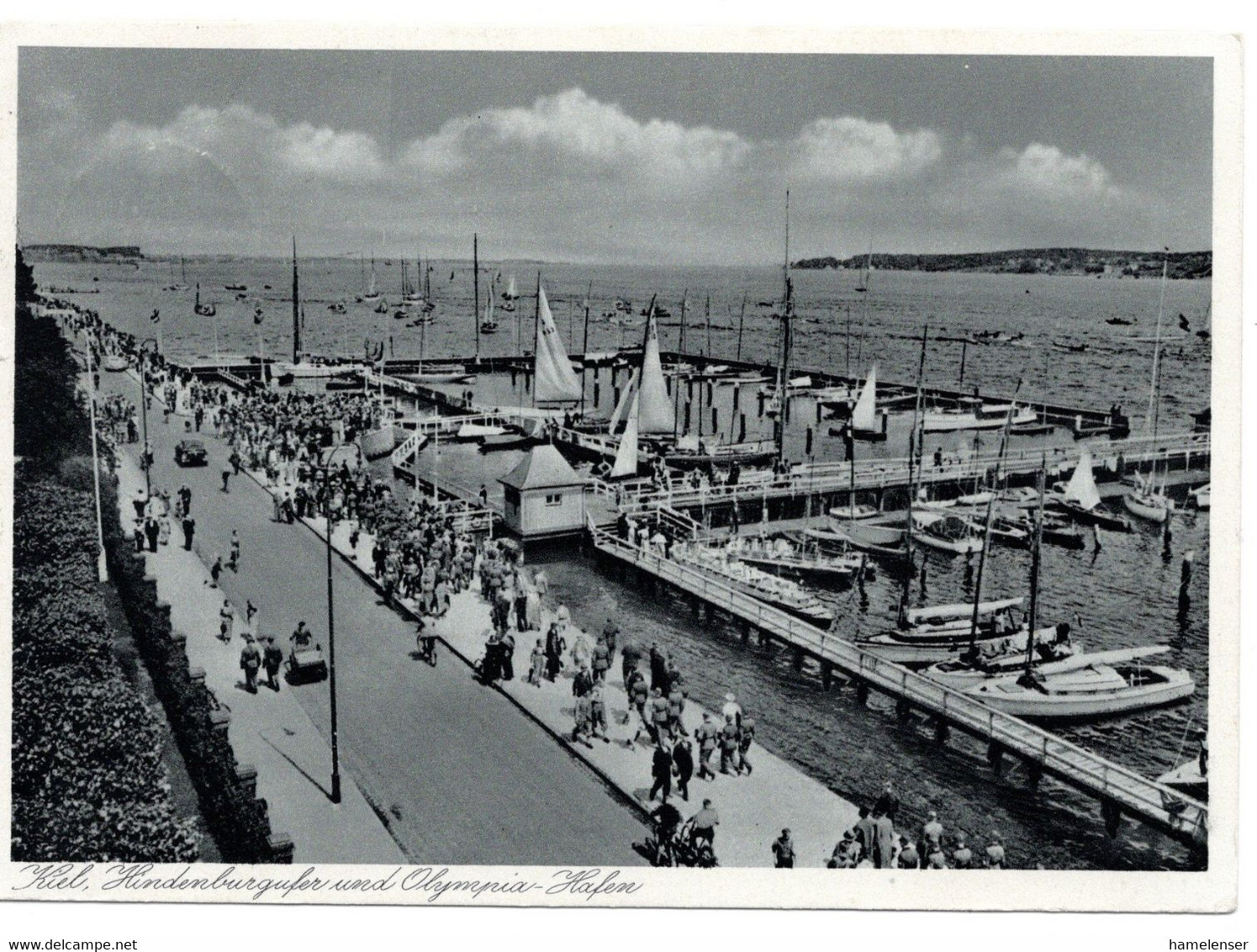 55095 - Deutsches Reich - 1937 - Kiel Olympia-Hafen, Gelaufen - Olympische Spiele
