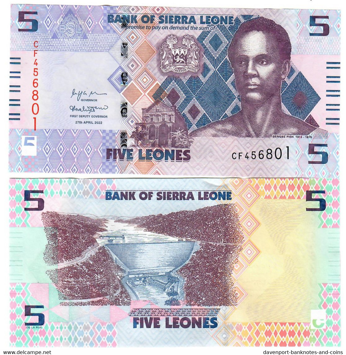 Sierra Leone 10x 5 New Leones 2022 UNC - Sierra Leone