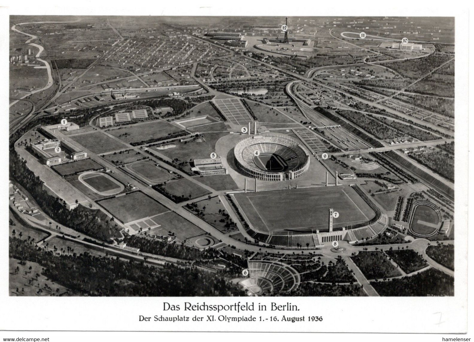 55120 - Deutsches Reich - 1936 - 6Pfg Olympia EF A AnsKte BERLIN -> Plauen - Estate 1936: Berlino