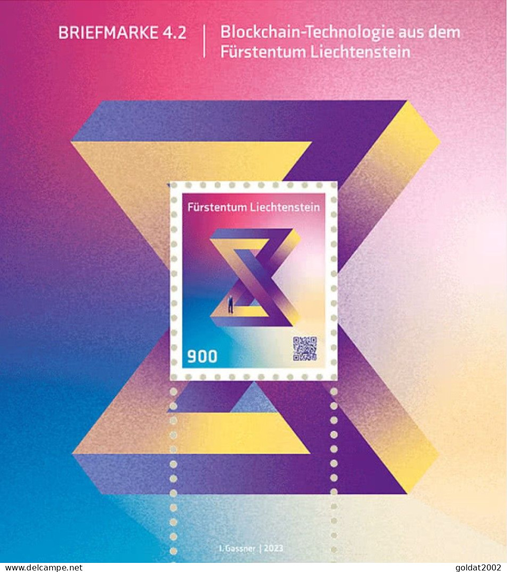 Liechtenstein 2021- 2022 -2023 ,Crypto Stamps ( 4.0 - 4.1 - 4.2 ) , "The  Castle" ,  UNUSUAL - Ongebruikt