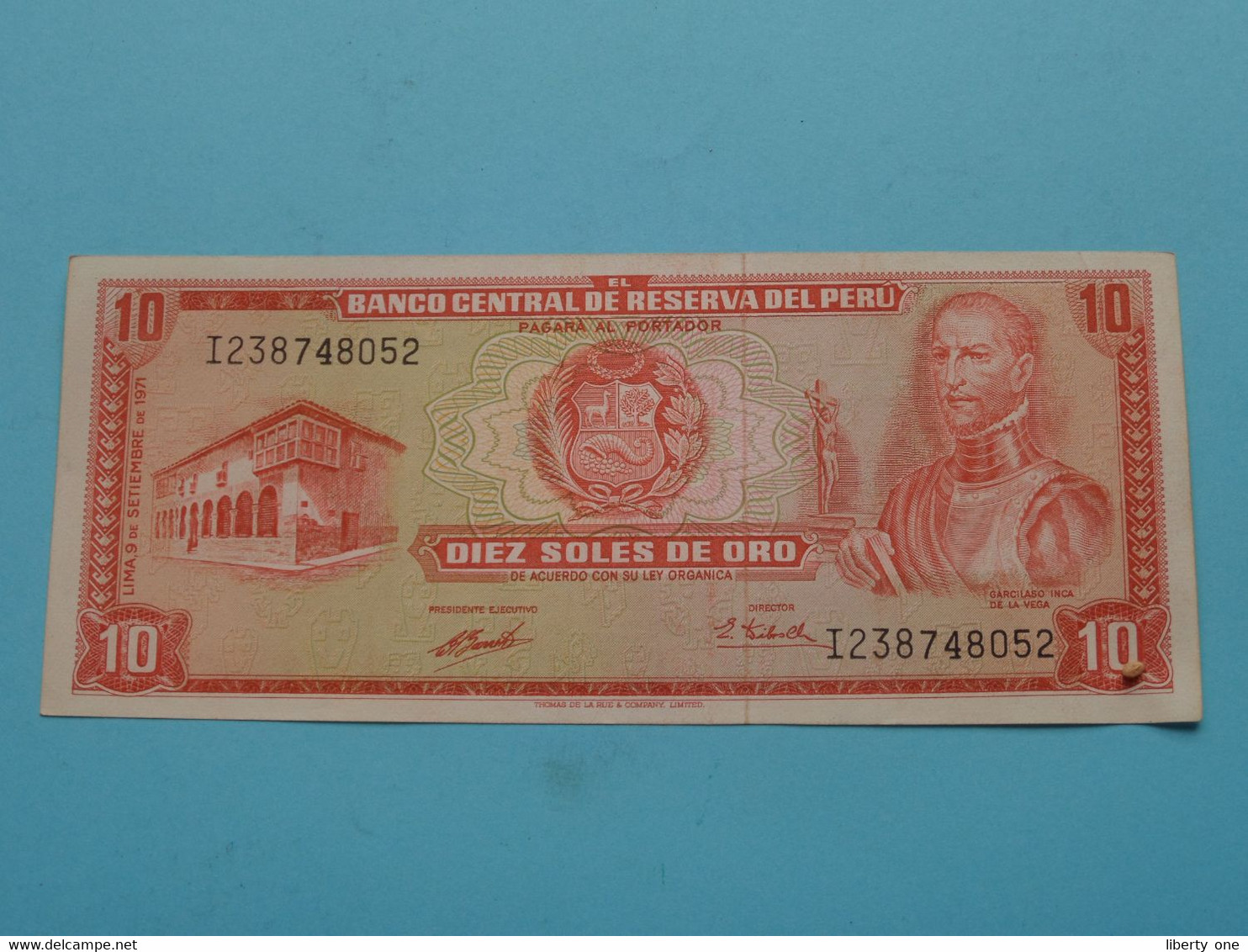 10 Diez Soles De Oro ( I238748052 ) Banco Central PERU - 1971 ( For Grade See SCANS ) UNC ! - Peru