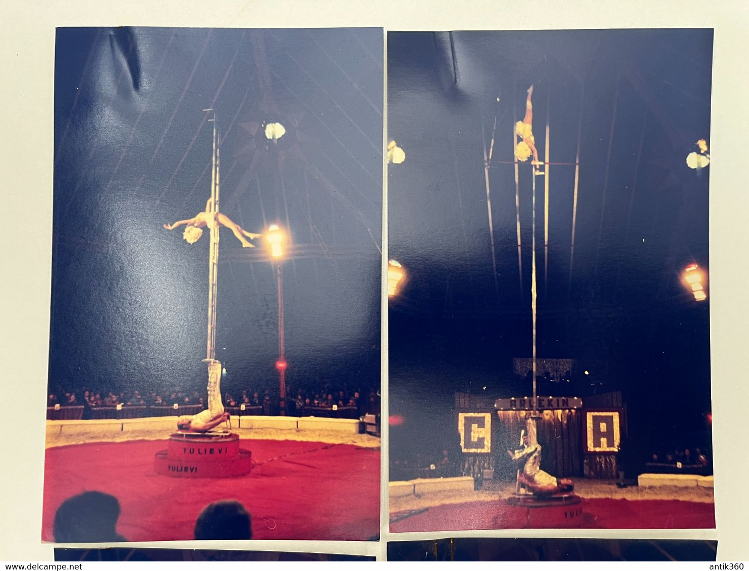 Cirque - Lot De 4 Photos Acrobates JULIEV - Circus - Personalidades Famosas