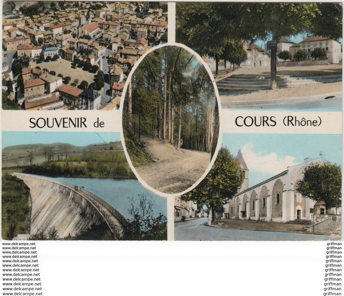 COURS LA VILLE SOUVENIR MULTIE VUES 1974 CPSM GM TBE - Cours-la-Ville