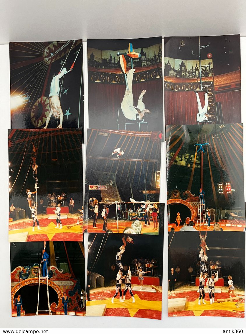 Cirque - Lot De 9 Photos Acrobates DOBITCH Sofia Bulgarie - Circus - Célébrités