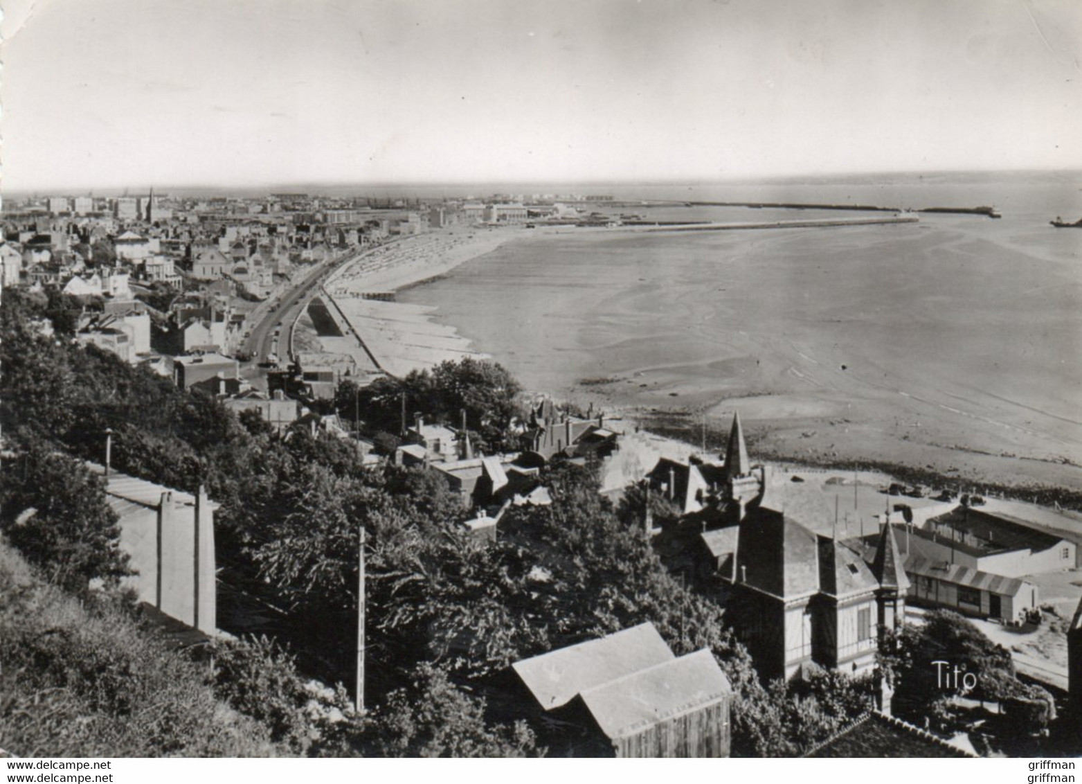 LE HAVRE VUE GENERALE DE LA PLAGE L'AVANT PORT VUE PRISE DE SAINTE ADRESSE CPSM GM TBE - Gare