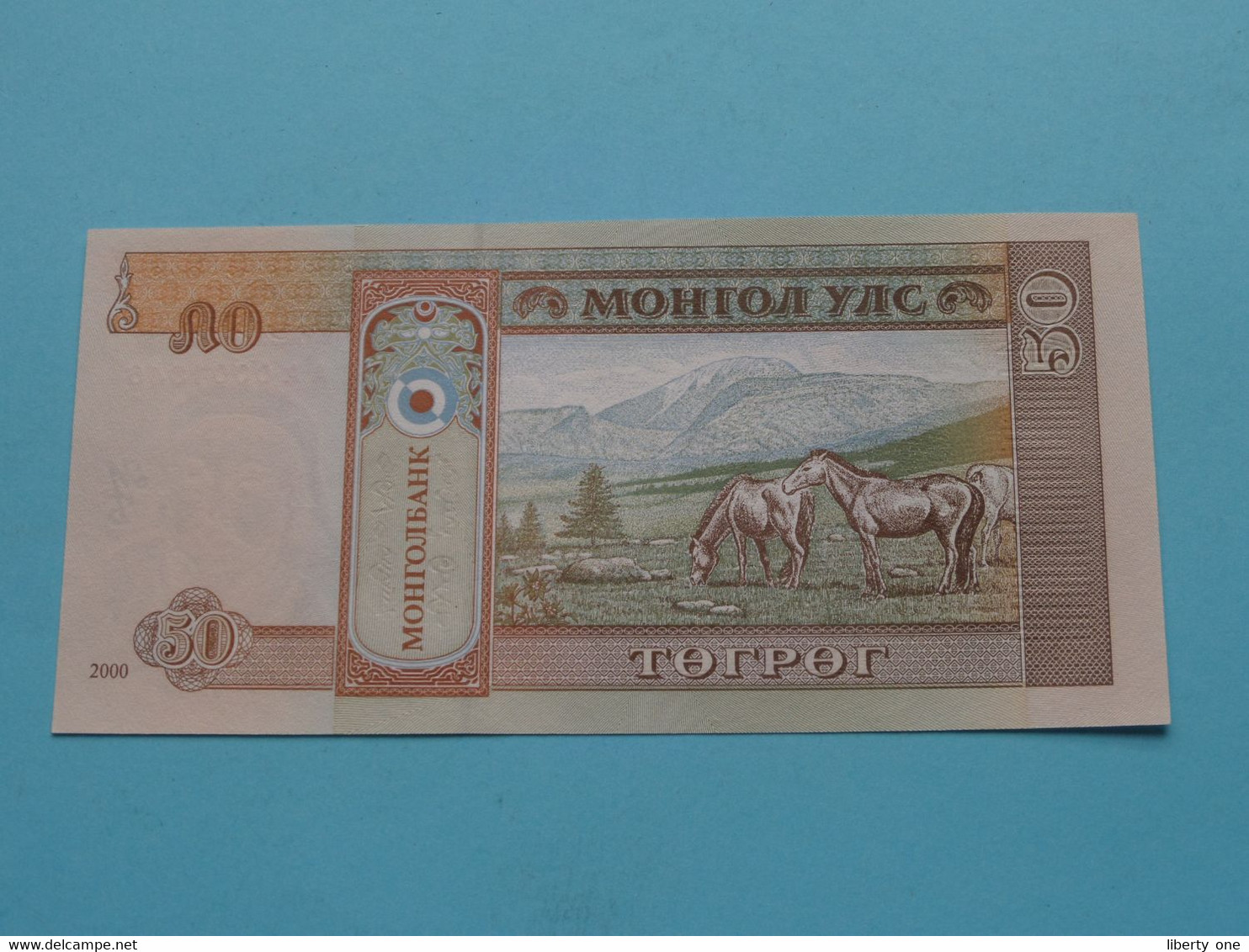 50 Tugrik ( AA 0001346 ) Mongolia - 2000 ( For Grade See SCANS ) UNC ! - Mongolia