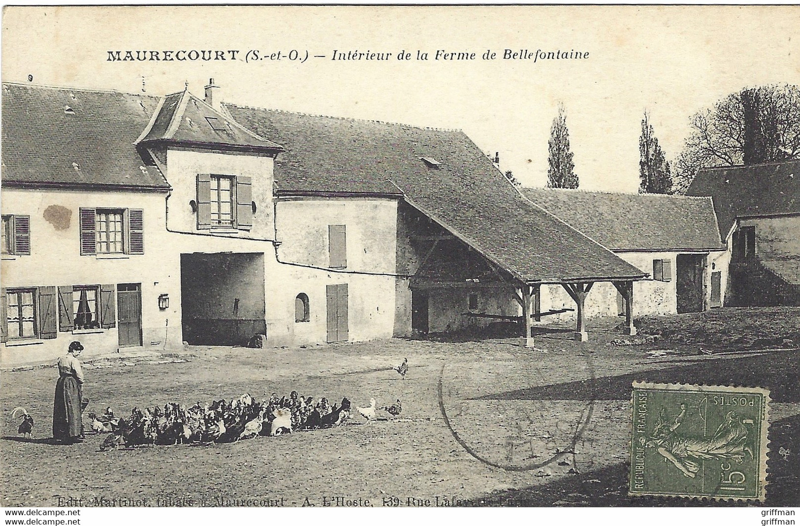 MAURECOURT INTERIEUR DE LA FERME DE BELLEFONTAINE 1918 TBE - Maurecourt