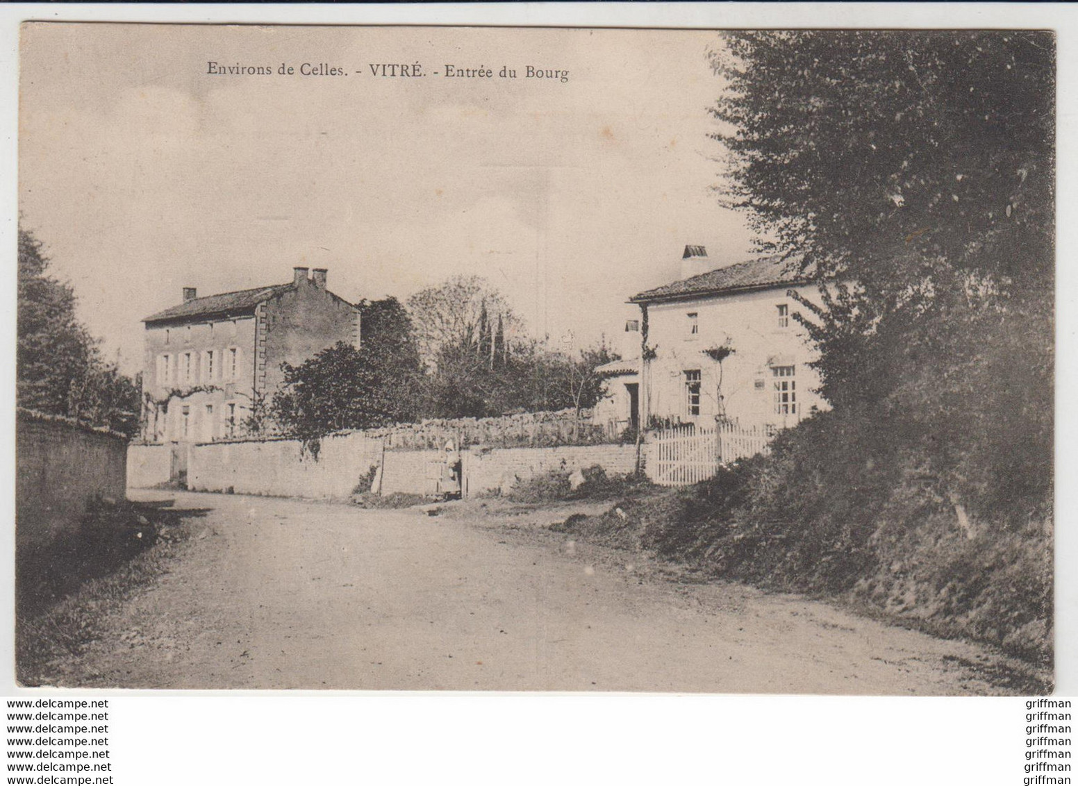 ENVIRONS DE CELLES SUR BELLE  VITRE ENTREE DU BOURG 1907 TBE - Celles-sur-Belle