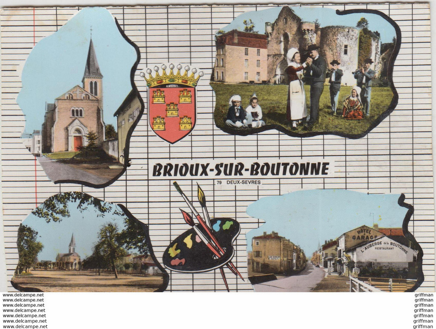 BRIOUX SUR BOUTONNE MULTIE VUES CPSM GM TBE - Brioux Sur Boutonne