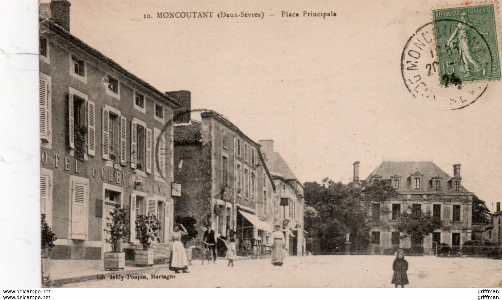 MONCOUTANT PLACE PRINCIPALE 1924 TBE - Moncoutant