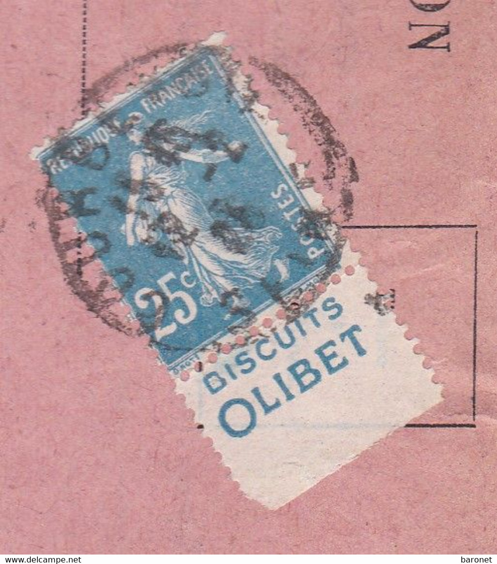 N° 140 Pub Biscuits OLIBET S / Avis De Réception T.P. Ob Tad Courbevoie 12 2 25 - Brieven En Documenten