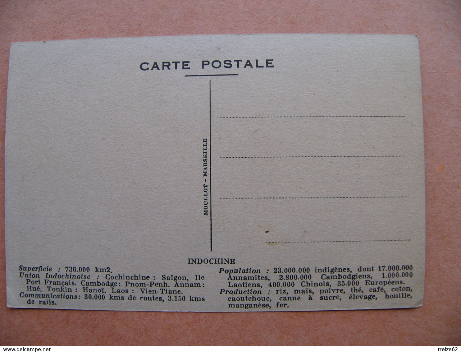 Cpa  INDOCHINE Amiral Courbet Tonkin Laos Cambodge Cochinchine Annam - Other & Unclassified