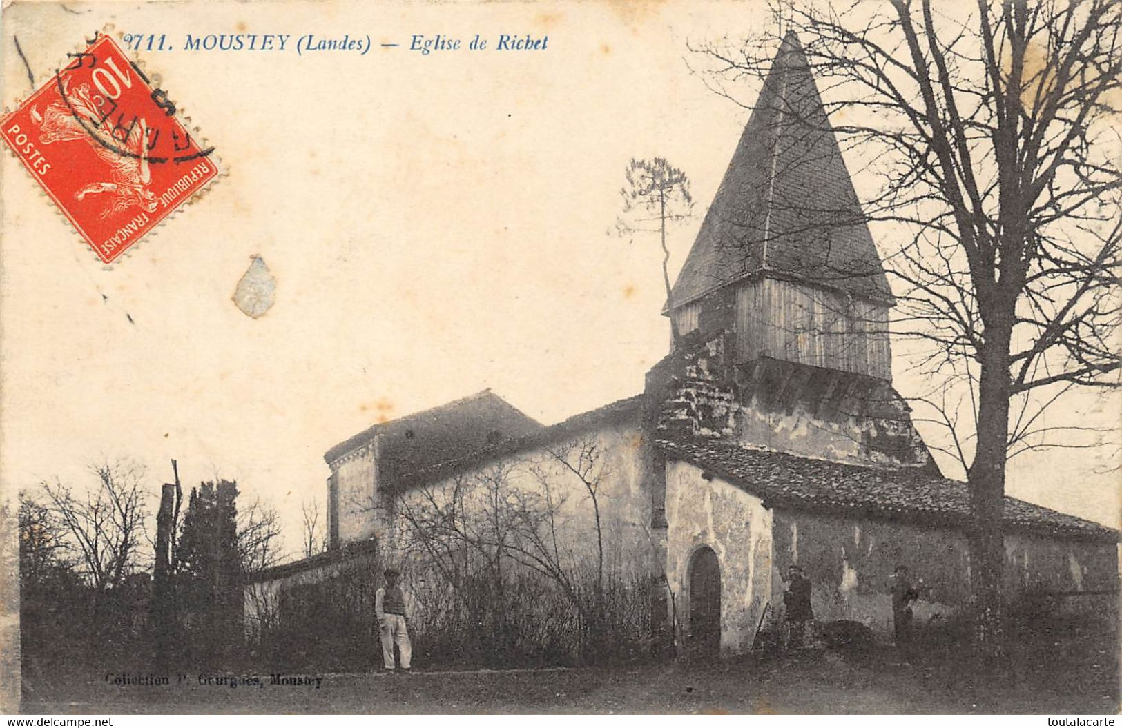 CPA 40 MOUSTEY EGLISE DE RICHET - Sonstige & Ohne Zuordnung