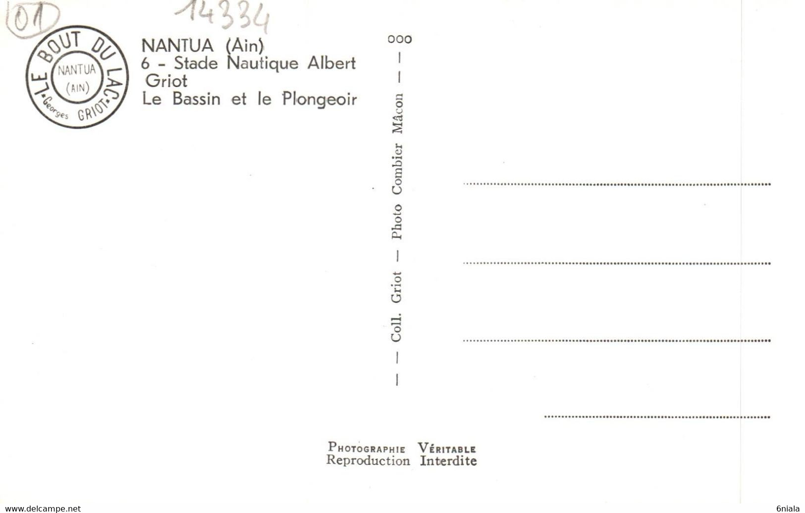 14334  NANTUA Stade Nautique Albert GRIOT  Le Bassin Et Le Plongeoir     (Recto-verso) 01 - Nantua