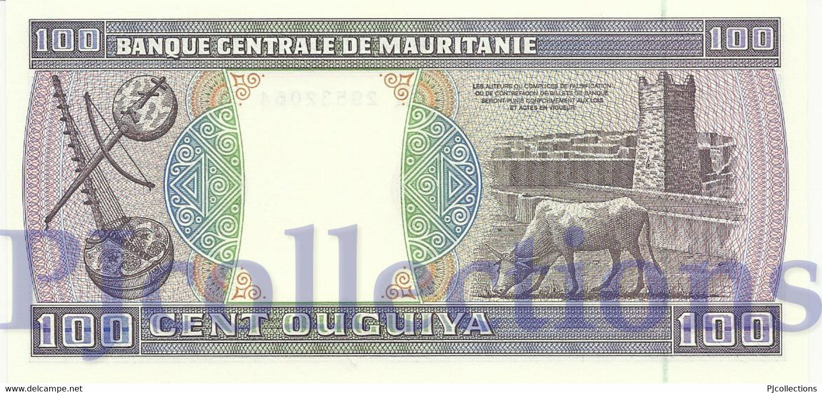 MAURITANIA 100 OUGUIYA 1996 PICK 4h UNC - Mauritanië