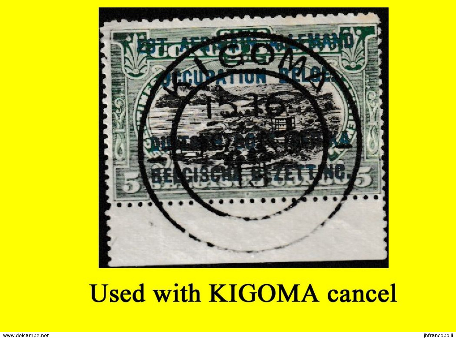 1916 (°) RUANDA-URUNDI USED RU 028 MILITARY CENTRAL CANCEL (double Circle) DATED 19 NOVEMBER 1918 - Usati