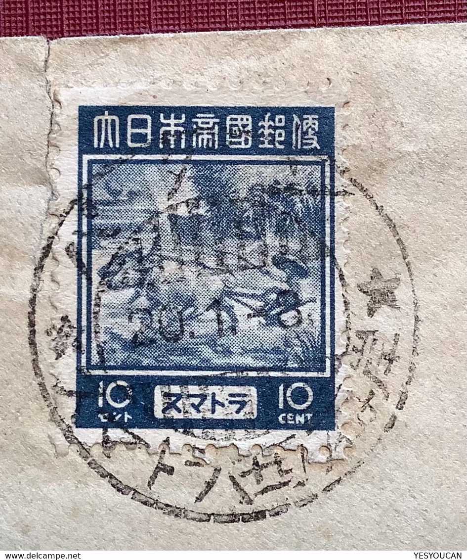 Netherlands Indies Japanese Occupation Censored PADANG Cover(Japan Indonesia WW2 War 1939-1945 Cover Guerre Lettre Japon - India Holandeses