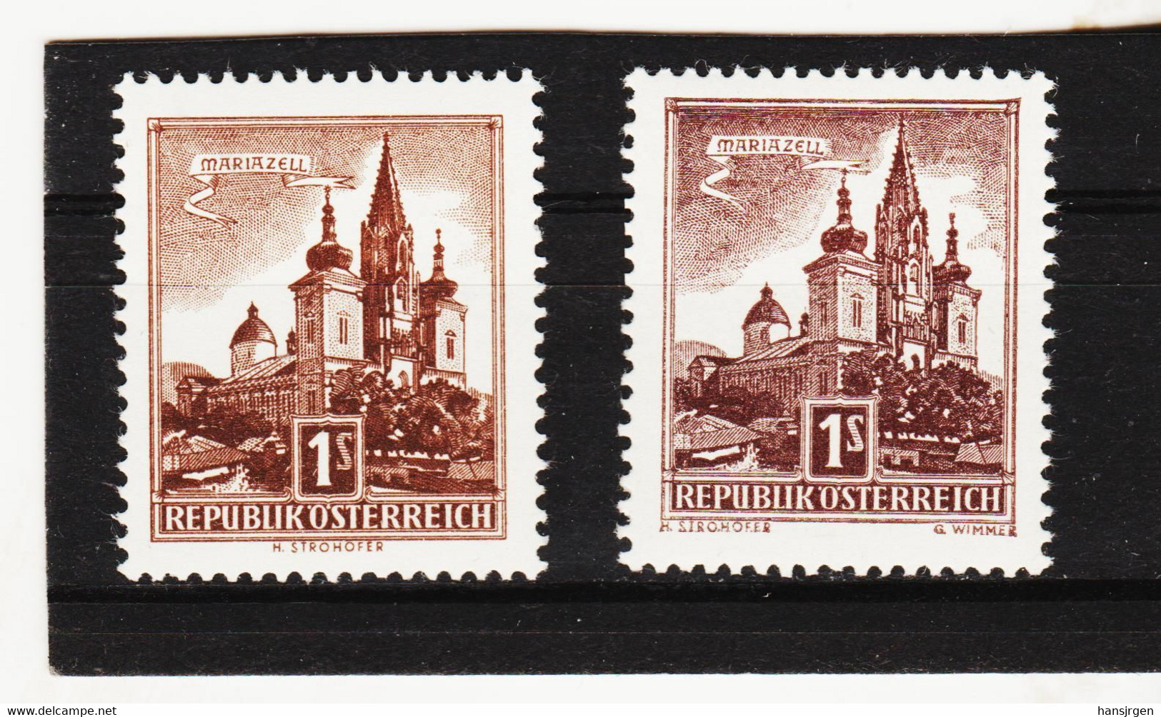 44A/81ÖSTERREICH 1957 ANK 1046 A + B  ** Postfrisch SIEHE ABBILDUNG - Errores & Curiosidades