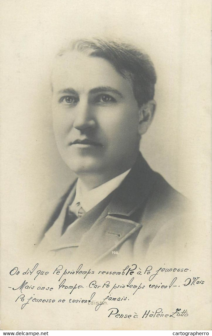 American Inventor And Businessman Thomas Edison - Nobelpreisträger