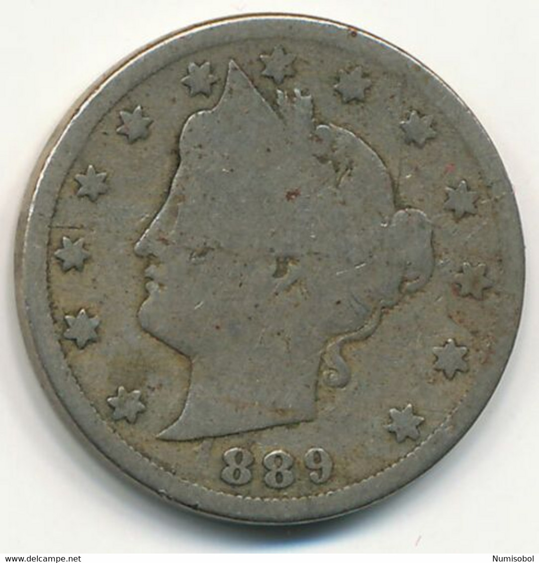 United States - 5 Cents 1889. (USC013) - 1883-1913: Liberty (Libertà)