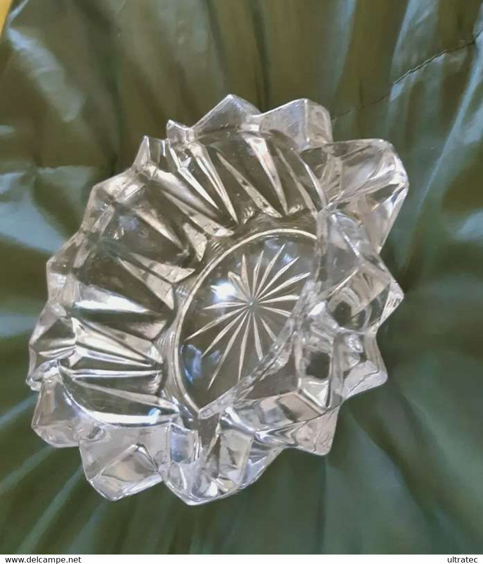 Uralter Kristall Glas Antik Aschenbecher Aus Den 1940 Er Jahren Sehr Guter Zustand - Glas