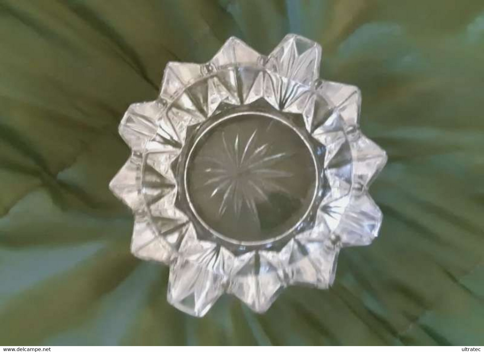 Uralter Kristall Glas Antik Aschenbecher Aus Den 1940 Er Jahren Sehr Guter Zustand - Vidrio