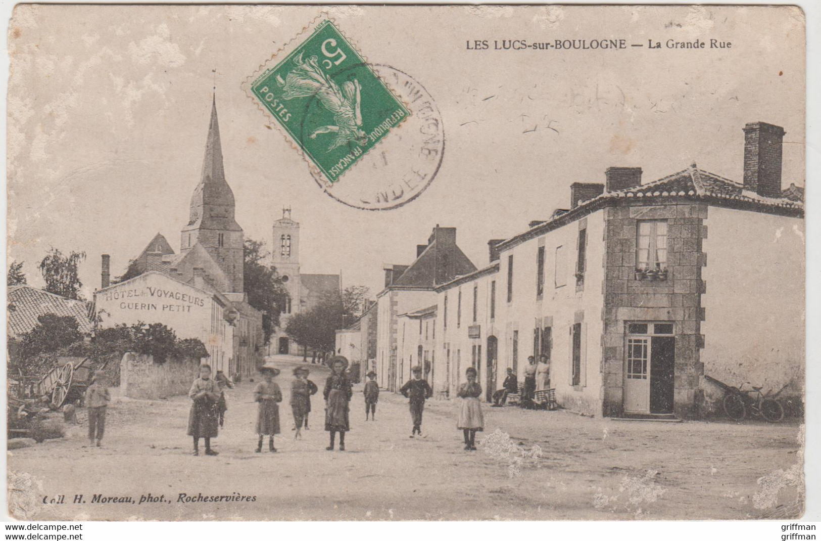 LES LUCS SUR BOULOGNE LA GRANDE RUE 1911 - Les Lucs Sur Boulogne