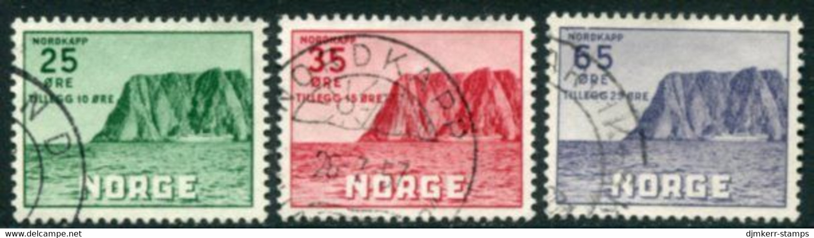 NORWAY 1957 Tourism: North Cape Used.  Michel 408-10 - Oblitérés