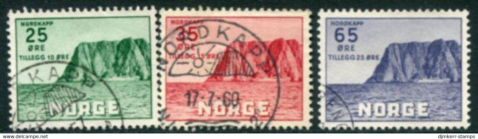 NORWAY 1957 Tourism: North Cape Used.  Michel 408-10 - Used Stamps