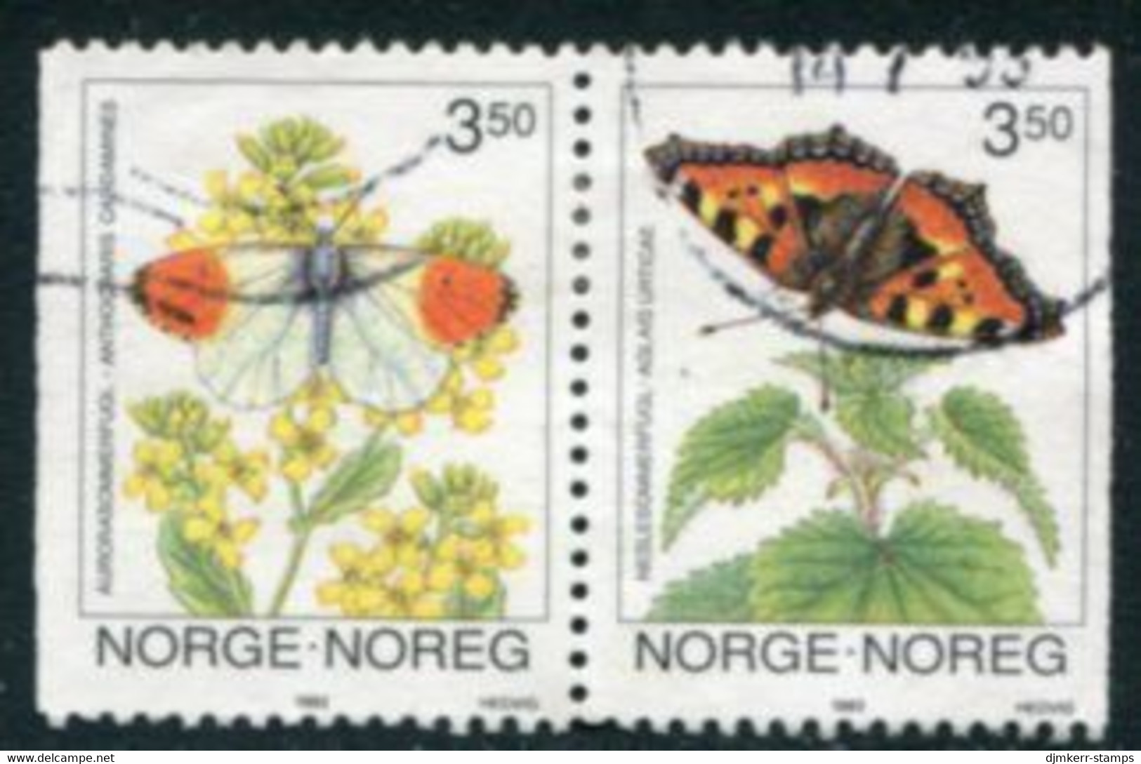 NORWAY 1993 Butterflies Used.   Michel 1114-15 - Gebraucht