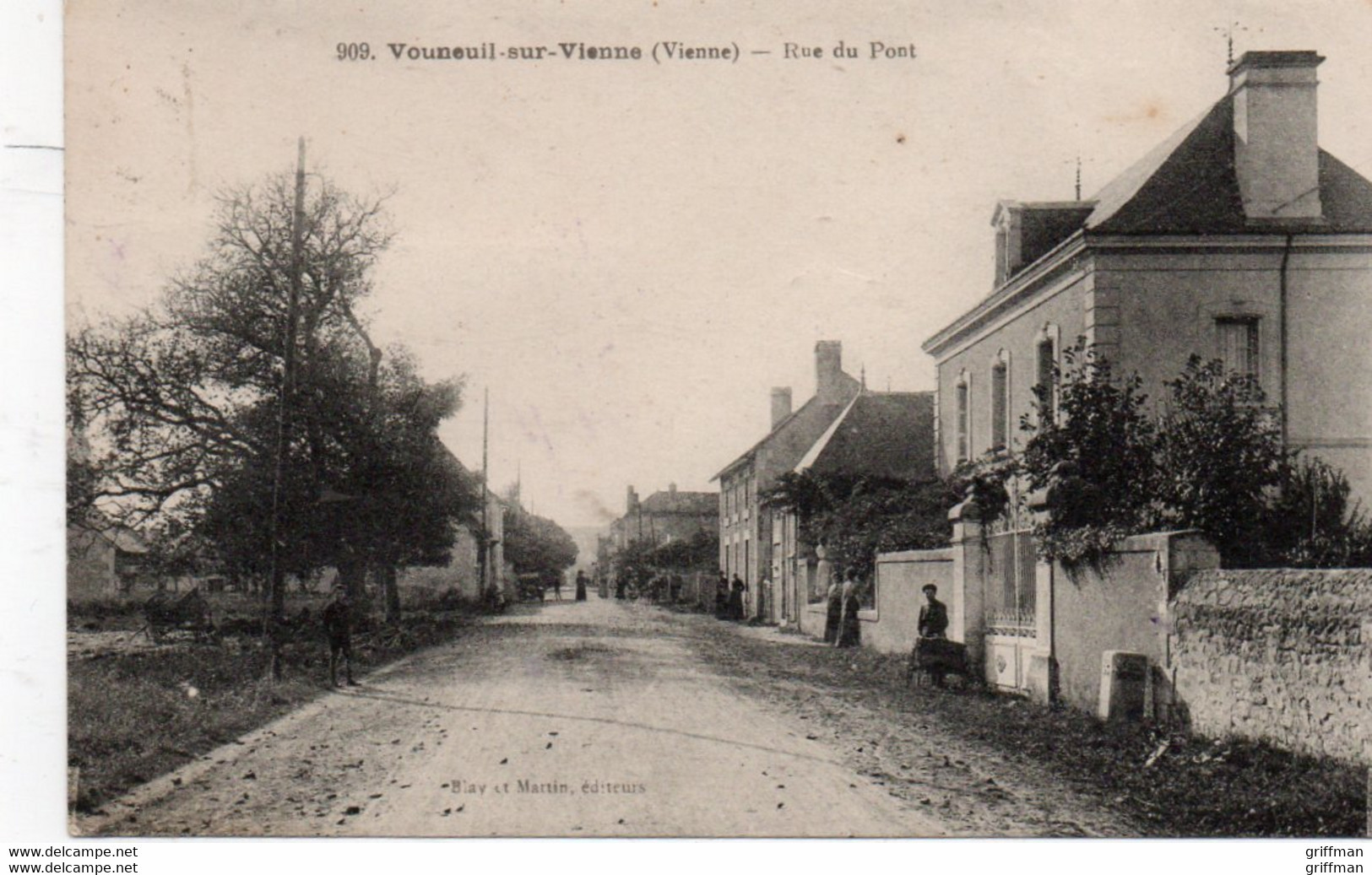 VOUNEUIL SUR VIENNE RUE DU PONT 1921 TBE - Vouneuil Sur Vienne