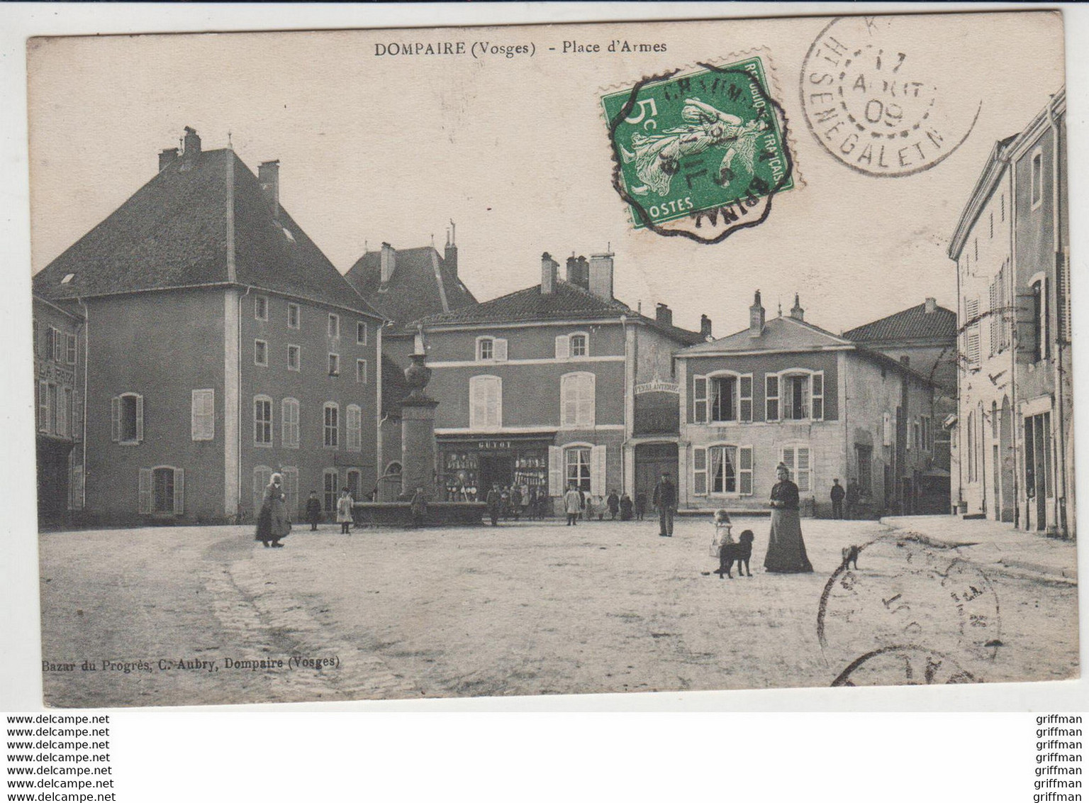 DOMPAIRE PLACE D'ARMES 1909 TBE - Dompaire